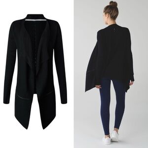 LULULEMON Resolution Wrap Knit Cardigan - Black